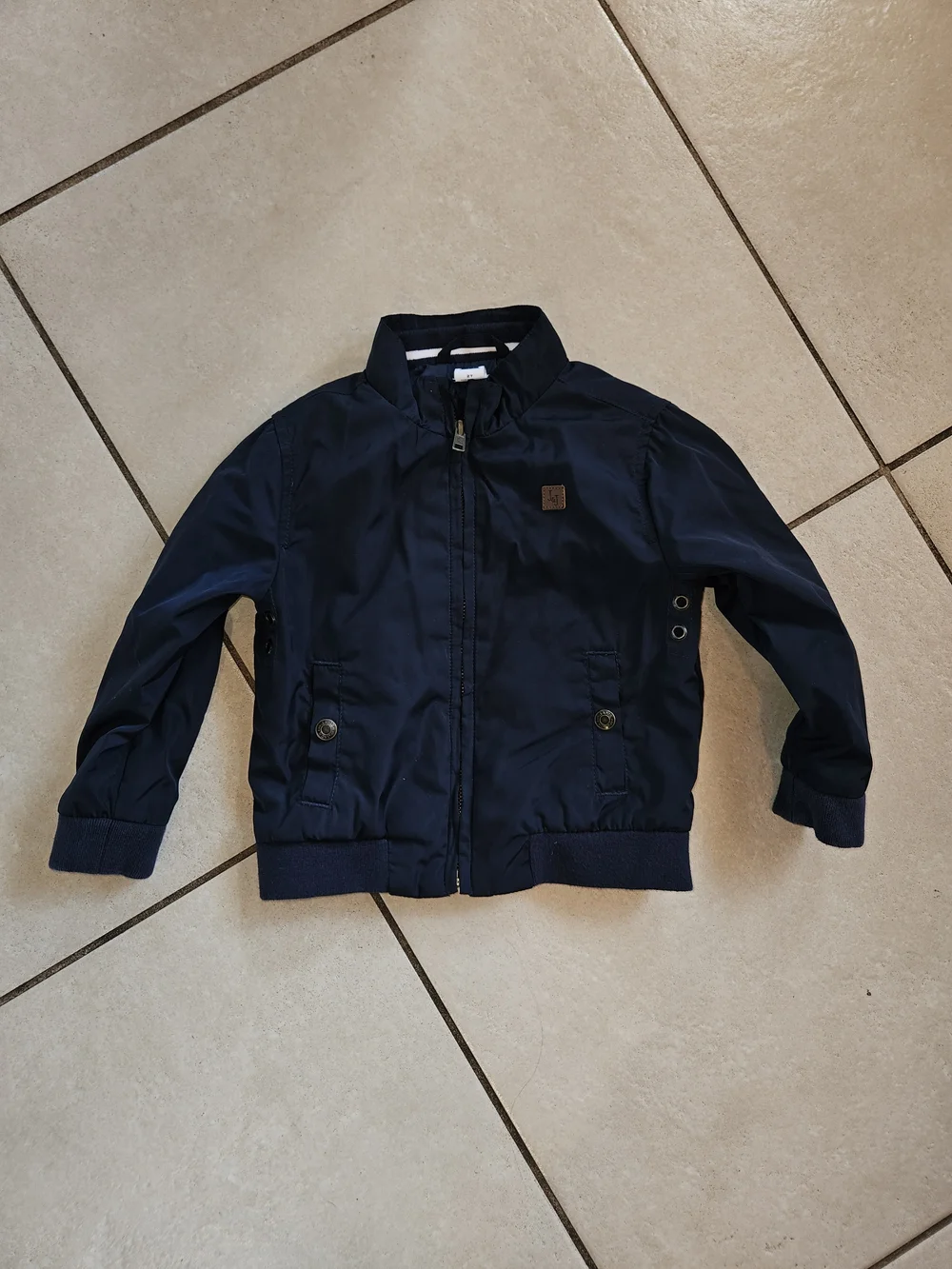 Janie and Jack Dark Navy Puffer Bomber Jacket